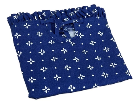 Longaberger Baskets Classic Blue Sewing Basket Liner Cover