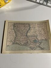 Hammond’s Antique 1914 Map Of Louisiana 6x8