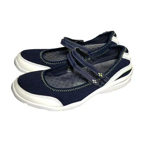 Scarpe da donna LL Bean taglia 9 a rete larga blu Mary Jane mocassini slip on ballerine - Foto 1 di 12