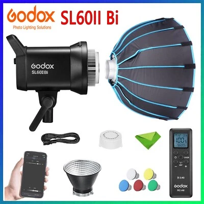 Godox SL60IIBi 60W Bi-color AC Power Video LED Light (2800K-6500K) +60CM Softbox - Image 1 of 4