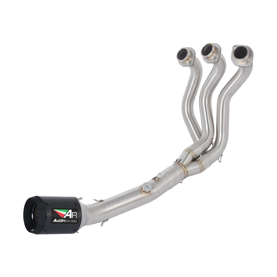Exhaust Muffler Tips Carbon Header Pipe Full System for Yamaha FZ09 FJ09 2015-20 - Image 1 of 4
