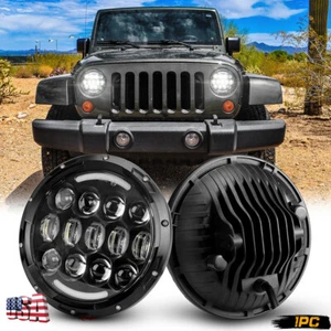 Faro de señal de giro DRL LED redondo 7" 105W para Jeep Wrangler JK TJ LJ - Imagen 1 de 9