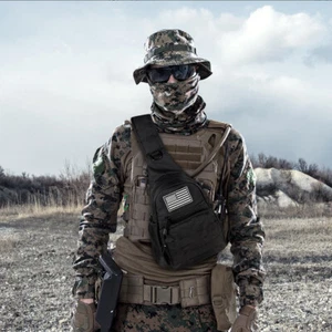 Men Backpack Tactical Sling Bag Chest Shoulder Fanny Pack Cross Body Pouch New - Picture 1 of 10