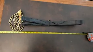 Hamilton 6 pies cuero plomo con cadena de latón de 30 pulgadas HERMOSO PARA MOSTRAR - Imagen 1 de 3