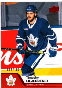 2020-21 Upper Deck AHL Exclusives #16/100 Timothy Liljegren #23 Rookie RC - Picture 1 of 1