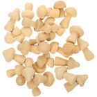  30 Pcs Unfinished Wooden Toys Mushrooms White Germwood Crafts