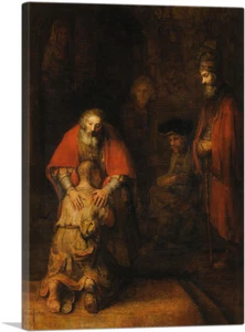 ARTCANVAS The Return of the Prodigal Son Canvas Art Print by Rembrandt van Rijn - Picture 1 of 15