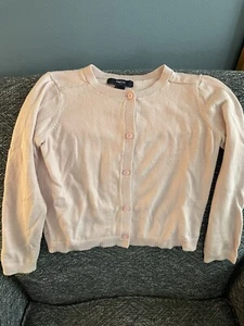 GAP Kids Girl's Light Pink Button Down Crew Neck Caridgan Sweater Size Small - Picture 1 of 6
