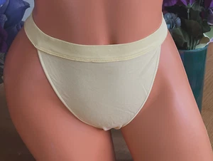 225 PINK VICTORIA'S SECRET XXL Lemon Yellow RIO Hi Cut Brief Panties #58 NWT - Picture 1 of 6