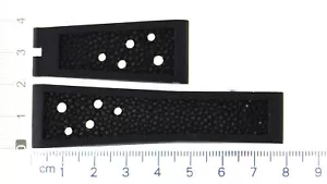 UNGETRAGENES Rolex Kautschukarmband nimmt 10 Löcher für Zebra Diamanten nicht enthalten 340898 - Bild 1 von 3