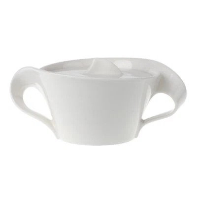 Sugar Bowl Jam Pot - White Porcelain New Wave - Villeroy & Boch  - Image 1 of 2