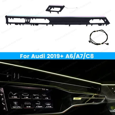 Console central LED painel atmosfera lâmpada substituir para Audi A7 C8 2019-2024 - Imagem 1 de 4