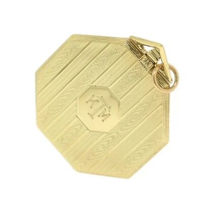 Colgante medallón vintage con imagen octogonal de Tiffany & Co. oro amarillo de 14 quilates Foto 1 de 4