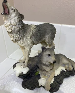 Polyharz Sammlerstück/Wildtierskulptur, klassische Schätze - Wolfsfamilie - SELTEN - Bild 1 von 10