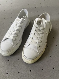 Converse All Star, Low Top White, Size 6.5 Mens, 8.5 Womens New Leather, 135566C - Picture 1 of 9