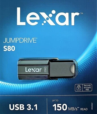 Lexar USB 3.1 Stick 32GB 64GB 128GB 256GB Lexar JumpDrive S80 USB 3.1 Stick