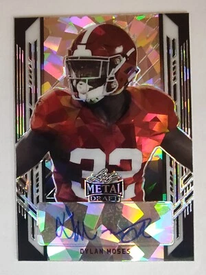 2021 LEAF METAL DRAFT PORTRAIT DYLAN MOSES ROOKIE ALABAMA PA-DM1  BLACK #2/10 - Image 1 of 2