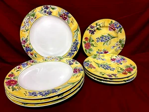 Furio Cream Brulee 8 Piece Set Of 4 Each Dinner 10 3/4" & Salad 8 1/4" Plates - Picture 1 of 2