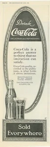 1919 Vintage Coa-Cola Print Ad  Art Deco Atlanta Ga. - Picture 1 of 2