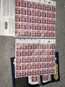 USPS Elvis Presley Briefmarken Rock & Roll 2 Blatt Posten wie besehen - Bild 1 von 7