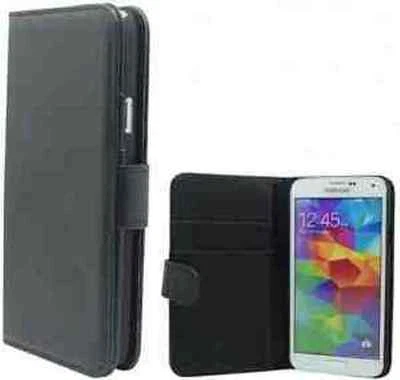 SAMSUNG GALAXY S5 SV i9600 PU LEATHER WALLET CASE STAND + FREE SCREEN GUARD - Image 1 of 4
