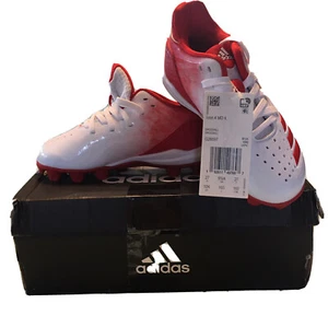 Adidas Kinder Icon 4 Splash MD Baseball Stollen Größe 10K weiß rot neu im Karton G26697 - Bild 1 von 11