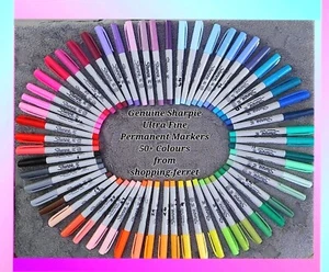 Sharpie ULTRAFINE Permanent Marker Pen 60+ Colours! ULTRA FINE POINT Genuine, x1 - Picture 1 of 72