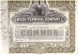 Wertpapiere Aktien Fa. Bush Terminal Co. - Bild 1 von 3