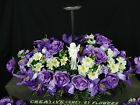 Angel With Solar Light Double Cemetery Memorial Flower Headstone Saddle
