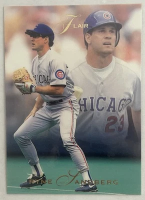 1993 Fleer Flair - Ryne Sandberg #20 Chicago Cubs HOF E4 - Image 1 of 2