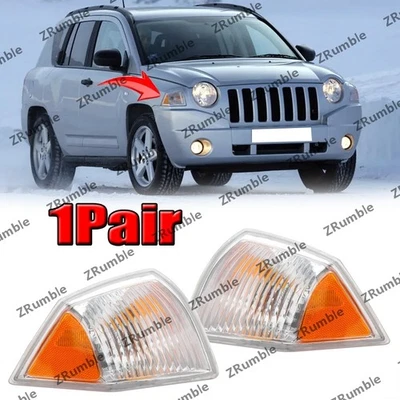 LH&RH side Corner Light For Jeep Compass 2007-2010 Front Signal Indicator Lamp - Image 1 of 4