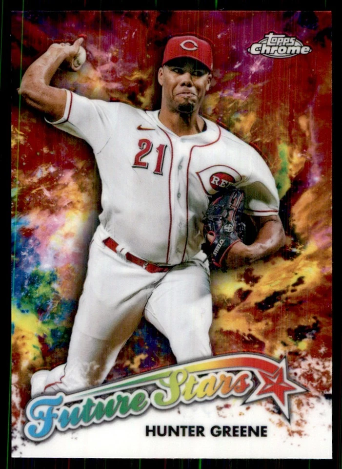 2023 Topps Chrome Future Stars Hunter Greene Cincinnati Reds #FS-3 - Image 1 of 2