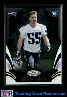 2018 Panini Certified #180 Braxton Berrios #/999 - Image 1 of 2