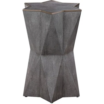 Uttermost 24948 Capella End or Side Table Charcoal Gray with Gold Leaf Trim - Image 1 of 4