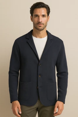 Maurizio Baldassari Sakko/Strick/Blazer Navy, Gr. 54 - Bild 1 von 4