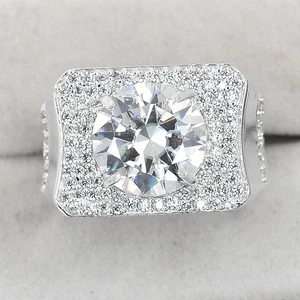 2.50 Ct White Treated Diamond Ring Great Luster VVS1/F Certified! Christmas Gift - Picture 1 of 5