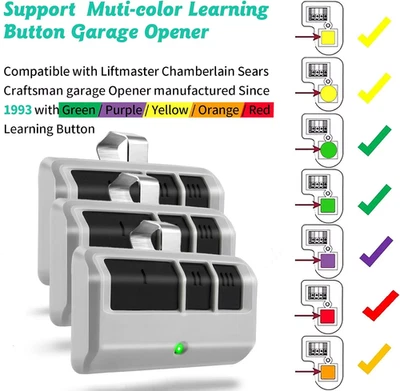 3PCS for Chamberlain 893LM 893MAX Remote Opener LiftMaster Garage Door remote - Image 1 of 4