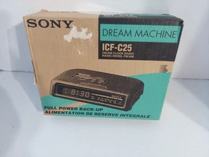Sony Dream Machine Model ICF-C25 Clock Radio AM/FM Alarm White NIB NOS - Picture 1 of 5