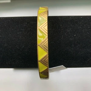 Lia Sophia Bracelet Yellow Clamper Stretch Yellow Gold Egyptian Triangles - Picture 1 of 5