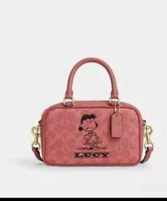 Bolso Bandolera Peanuts X Coach Outlet Firma Lona Lucy CBJ62 IMBCV❤️ Foto 1 de 4