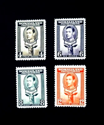 SOMALILAND Stamp Lot - 1938 King George VI & Kudu Mint NH/LH r50🔥 Full Set - Image 1 of 2