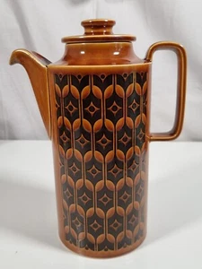 Hornsea Pottery Heirloom Brown 70's Breakfast Coffee Pot Tall 2.5 Pints VGC - Picture 1 of 2