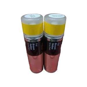 FIAT BROOM YELLOW SPRAY PAINT 300ML CANS HALFORDS x2 - Picture 1 of 3