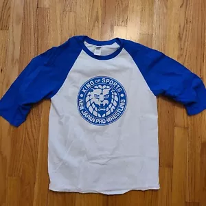 Neu Japan Pro Wrestling King of Sports Lion Mark Shirt Raglan M Medium NJPW AEW - Bild 1 von 7