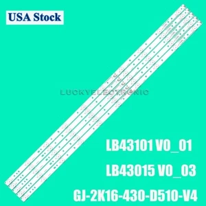 LED Strips For Philips GJ-2K16-430-D510-V4 LB-PF3528-GJD2P5C435X10-B/H L42P60BD - Picture 1 of 9