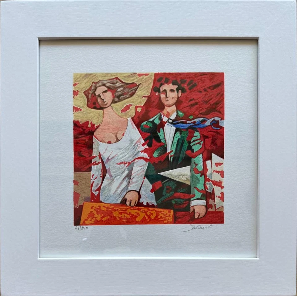 Opera incorniciata: Partenze rosse Giampaolo Talani SERIGRAFIA Firmata su Carta - Immagine 1 di 1