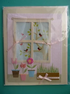Any Occasion Greeting Card SPRING 3-D Embellished Blank Inside Paper Magic Grp - Picture 1 of 2