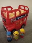 Happyland London Bus with Sounds Bus Driver and other Happyland Figures from ELC