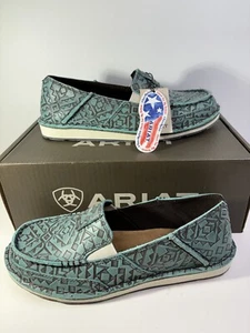 Ariat Cruiser Turquoise Blanket Emboss Slip-On Loafer Shoes Sz 8.5 NEW 10046921 - Picture 1 of 16