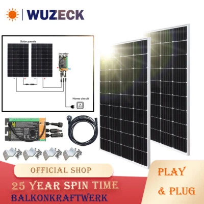 300Watt Glass Solarmodule Photovoltaikanlage Balkonkraftwerk PV Solarpanel Mono - Bild 1 von 4